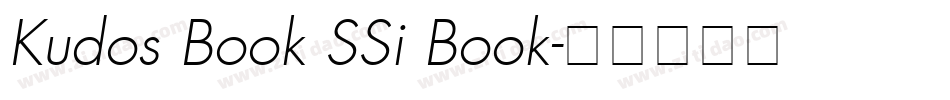 Kudos Book SSi Book字体转换